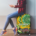 Australia Darts Luggage Cover Aboriginal Dot Art Boomerang Indigenous Style Graphic