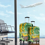 Australia Darts Luggage Cover Aboriginal Dot Art Boomerang Indigenous Style Graphic