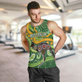 Australia Darts Personalised Men Tank Top Aboriginal Dot Art Boomerang Indigenous Style Graphic