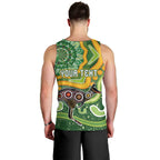 Australia Darts Personalised Men Tank Top Aboriginal Dot Art Boomerang Indigenous Style Graphic