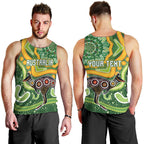 Australia Darts Personalised Men Tank Top Aboriginal Dot Art Boomerang Indigenous Style Graphic