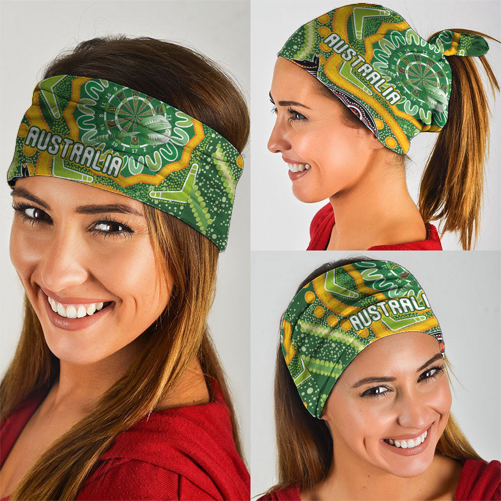 Australia Darts Neck Gaiter Aboriginal Dot Art Boomerang Indigenous Style Graphic
