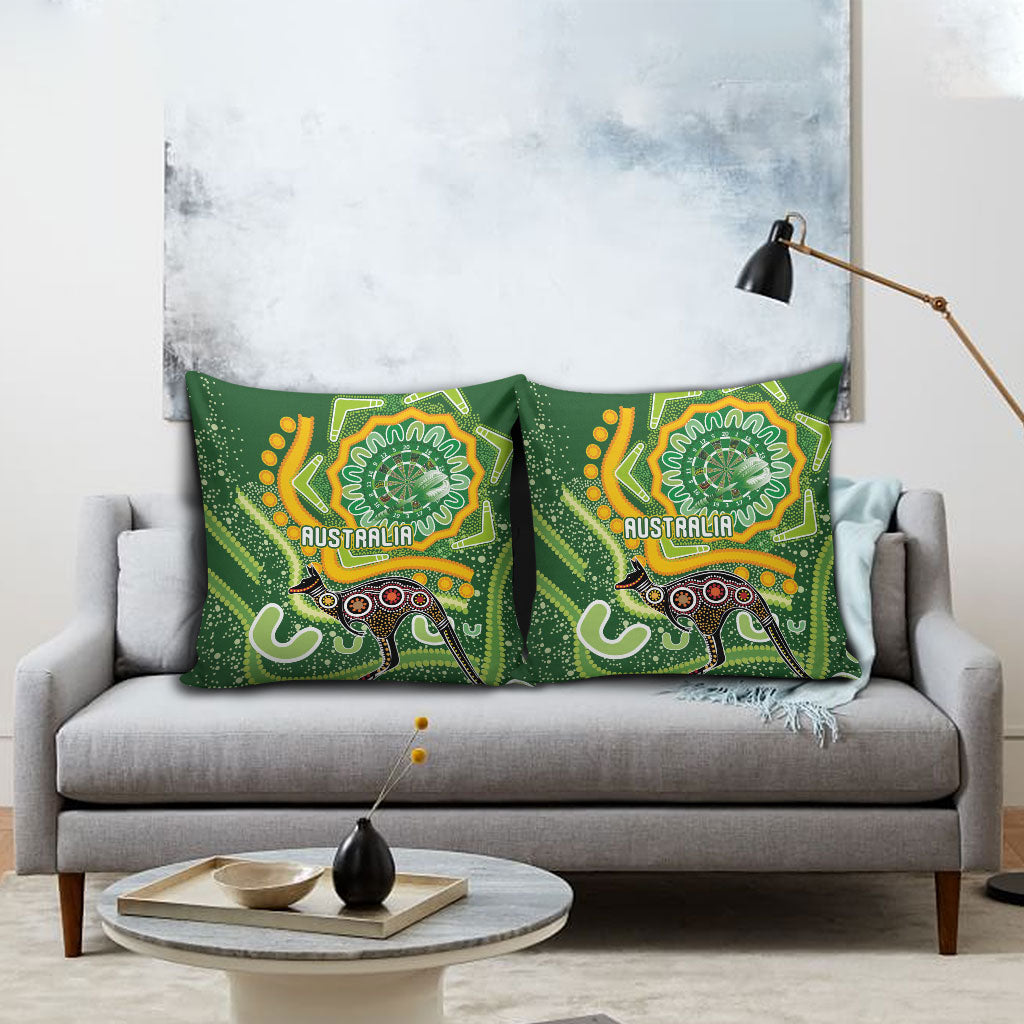 Australia Darts Pillow Cover Aboriginal Dot Art Boomerang Indigenous Style Graphic