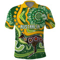 Australia Darts Personalised Polo Shirt Aboriginal Dot Art Boomerang Indigenous Style Graphic