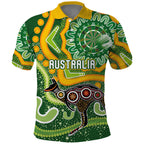 Australia Darts Personalised Polo Shirt Aboriginal Dot Art Boomerang Indigenous Style Graphic