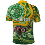 Australia Darts Personalised Polo Shirt Aboriginal Dot Art Boomerang Indigenous Style Graphic
