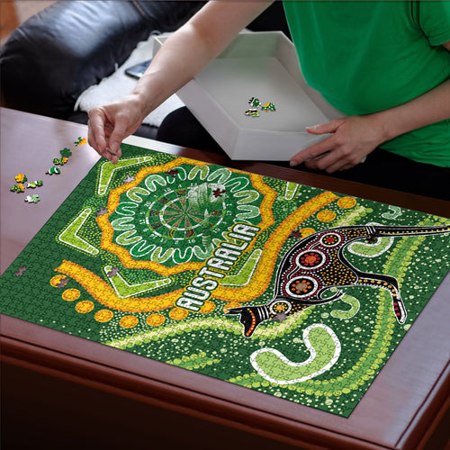 Australia Darts Puzzle Aboriginal Dot Art Boomerang Indigenous Style Graphic