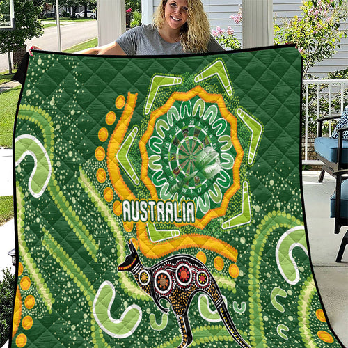 Australia Darts Quilt Aboriginal Dot Art Boomerang Indigenous Style Graphic