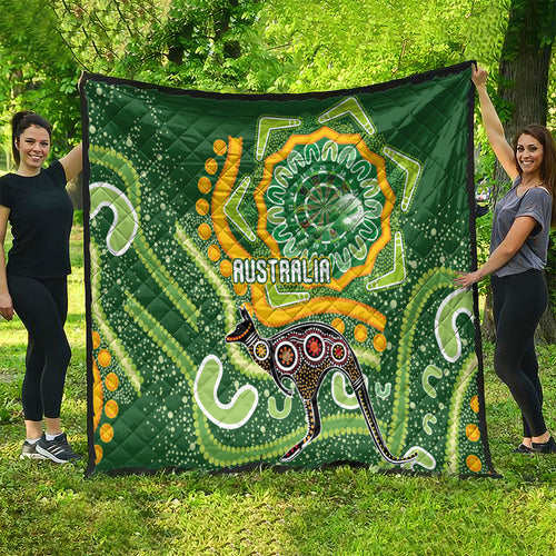 Australia Darts Quilt Aboriginal Dot Art Boomerang Indigenous Style Graphic