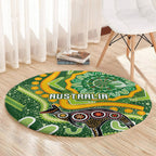 Australia Darts Round Carpet Aboriginal Dot Art Boomerang Indigenous Style Graphic