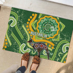 Australia Darts Rubber Doormat Aboriginal Dot Art Boomerang Indigenous Style Graphic