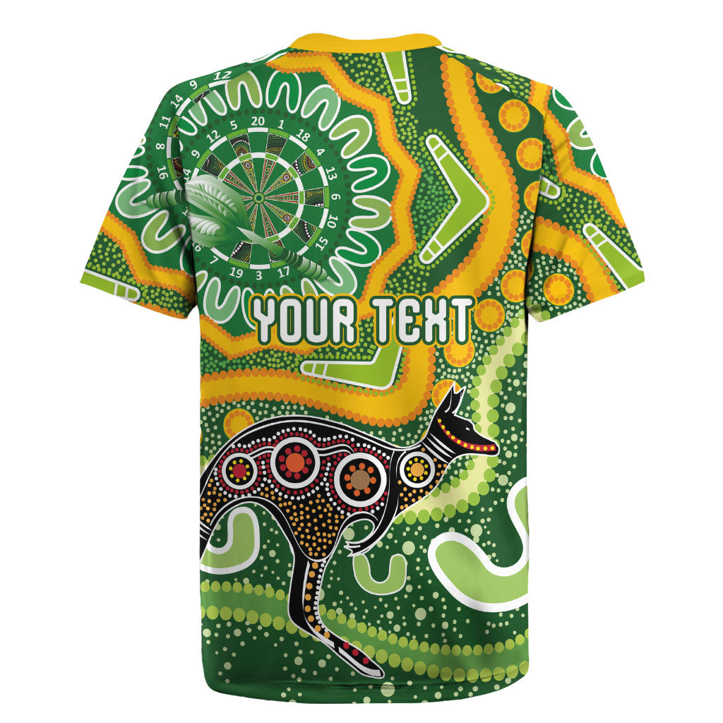 Australia Darts Personalised Rugby Jersey Aboriginal Dot Art Boomerang Indigenous Style Graphic