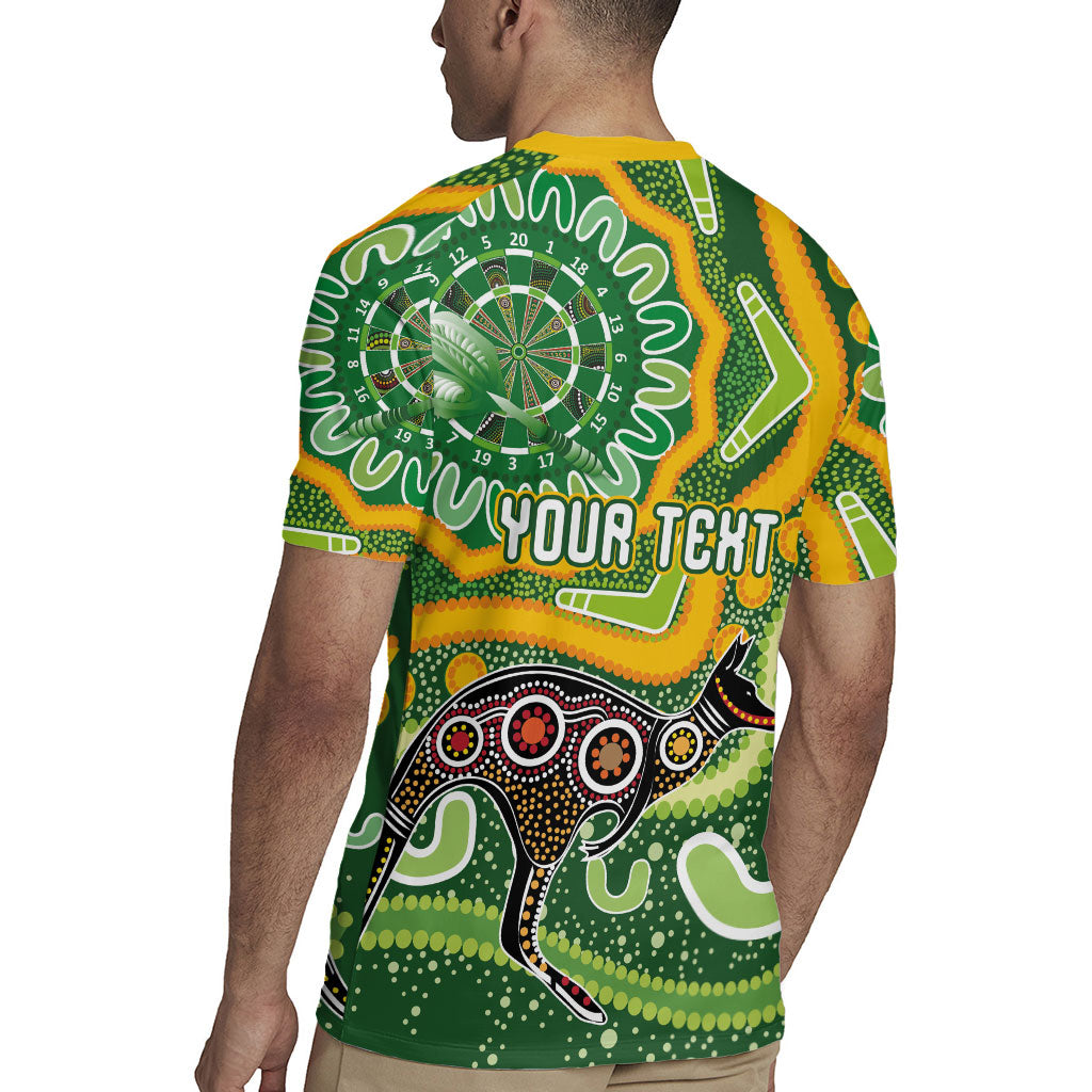 Australia Darts Personalised Rugby Jersey Aboriginal Dot Art Boomerang Indigenous Style Graphic