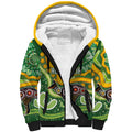 Australia Darts Personalised Sherpa Hoodie Aboriginal Dot Art Boomerang Indigenous Style Graphic