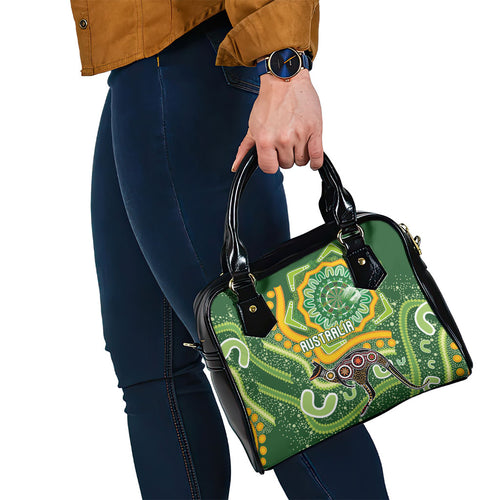 Australia Darts Shoulder Handbag Aboriginal Dot Art Boomerang Indigenous Style Graphic