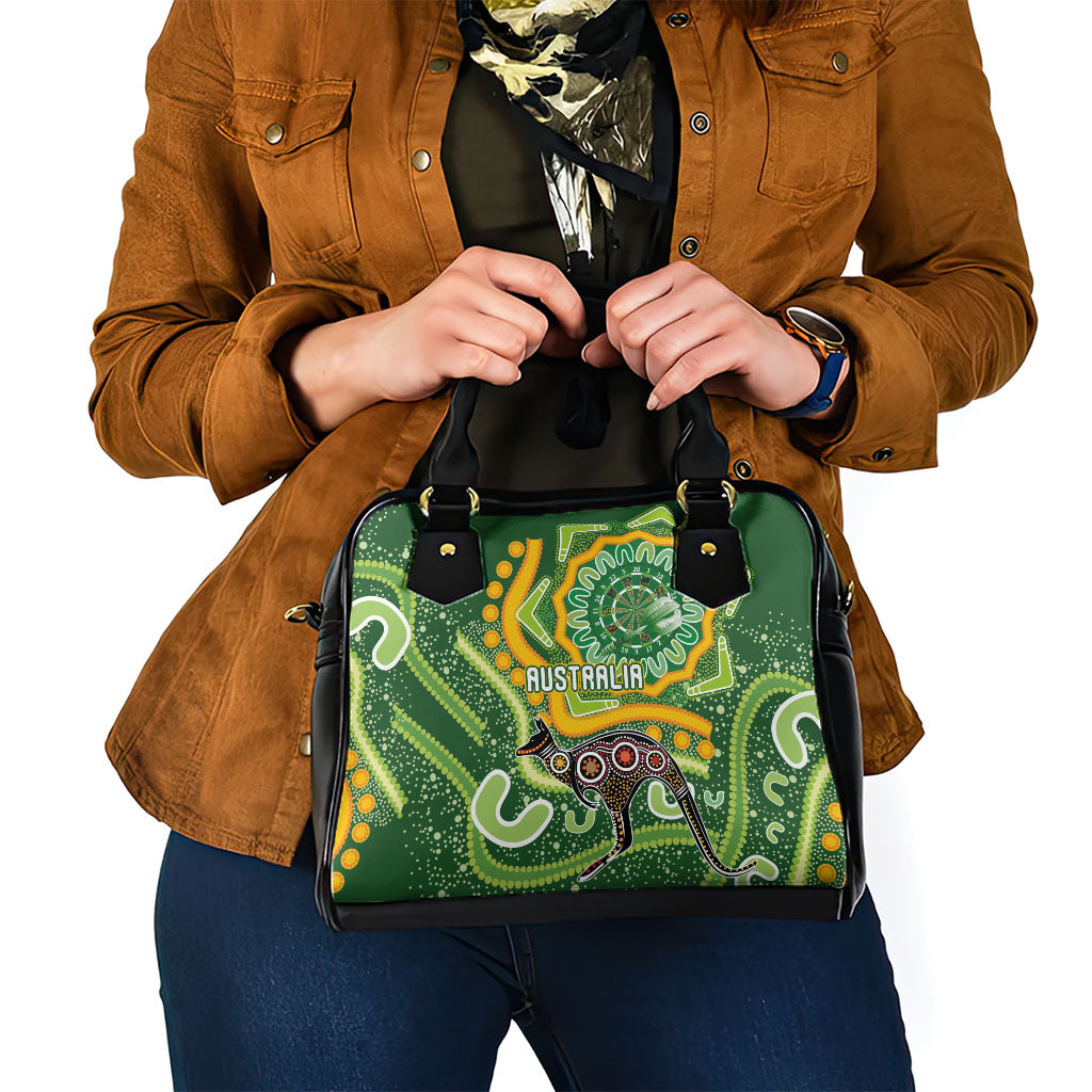 Australia Darts Shoulder Handbag Aboriginal Dot Art Boomerang Indigenous Style Graphic