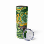 Australia Darts Personalised Skinny Tumbler Aboriginal Dot Art Boomerang Indigenous Style Graphic