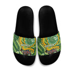 Australia Darts Slide Sandals Aboriginal Dot Art Boomerang Indigenous Style Graphic