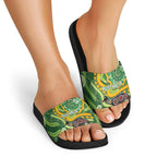 Australia Darts Slide Sandals Aboriginal Dot Art Boomerang Indigenous Style Graphic