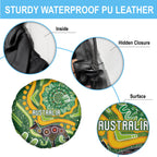 Australia Darts Spare Tire Cover Aboriginal Dot Art Boomerang Indigenous Style Graphic