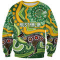 Australia Darts Personalised Sweatshirt Aboriginal Dot Art Boomerang Indigenous Style Graphic