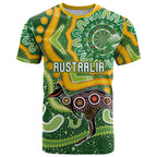 Australia Darts Personalised T Shirt Aboriginal Dot Art Boomerang Indigenous Style Graphic