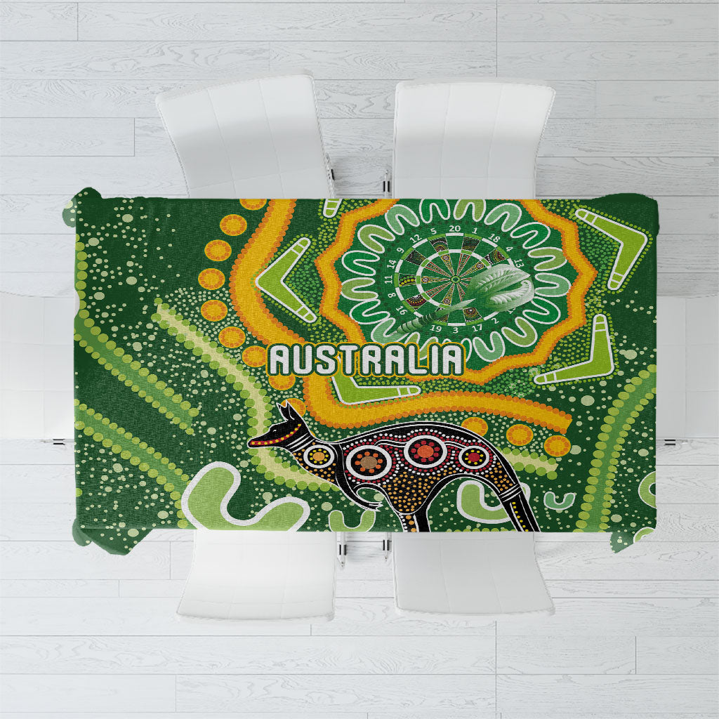 Australia Darts Tablecloth Aboriginal Dot Art Boomerang Indigenous Style Graphic