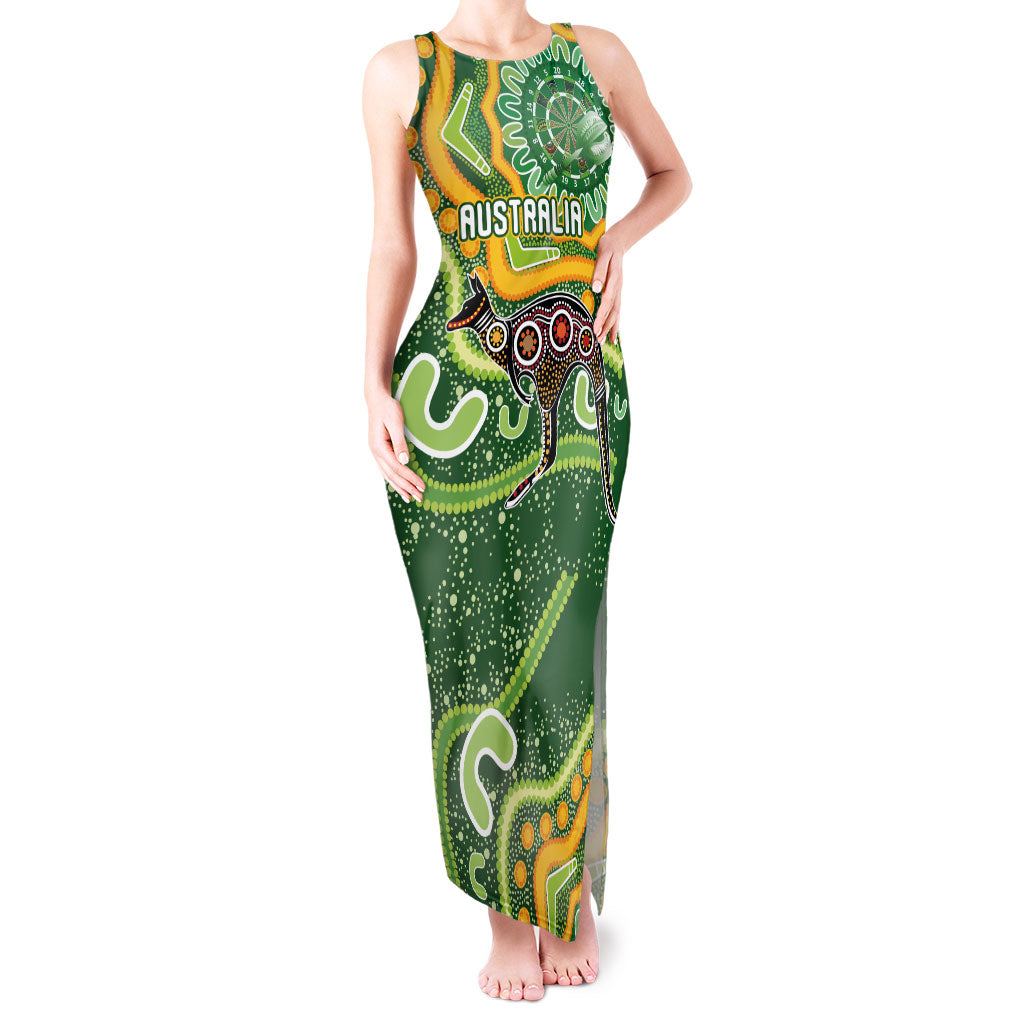 Australia Darts Personalised Tank Maxi Dress Aboriginal Dot Art Boomerang Indigenous Style Graphic