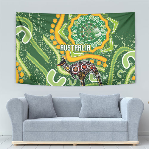 Australia Darts Tapestry Aboriginal Dot Art Boomerang Indigenous Style Graphic