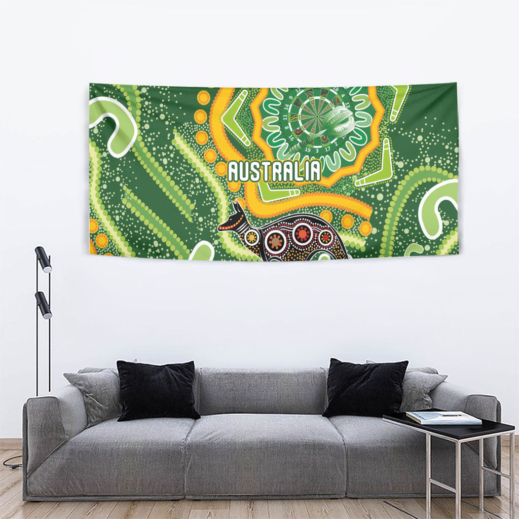 Australia Darts Tapestry Aboriginal Dot Art Boomerang Indigenous Style Graphic