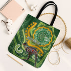 Australia Darts Tote Bag Aboriginal Dot Art Boomerang Indigenous Style Graphic