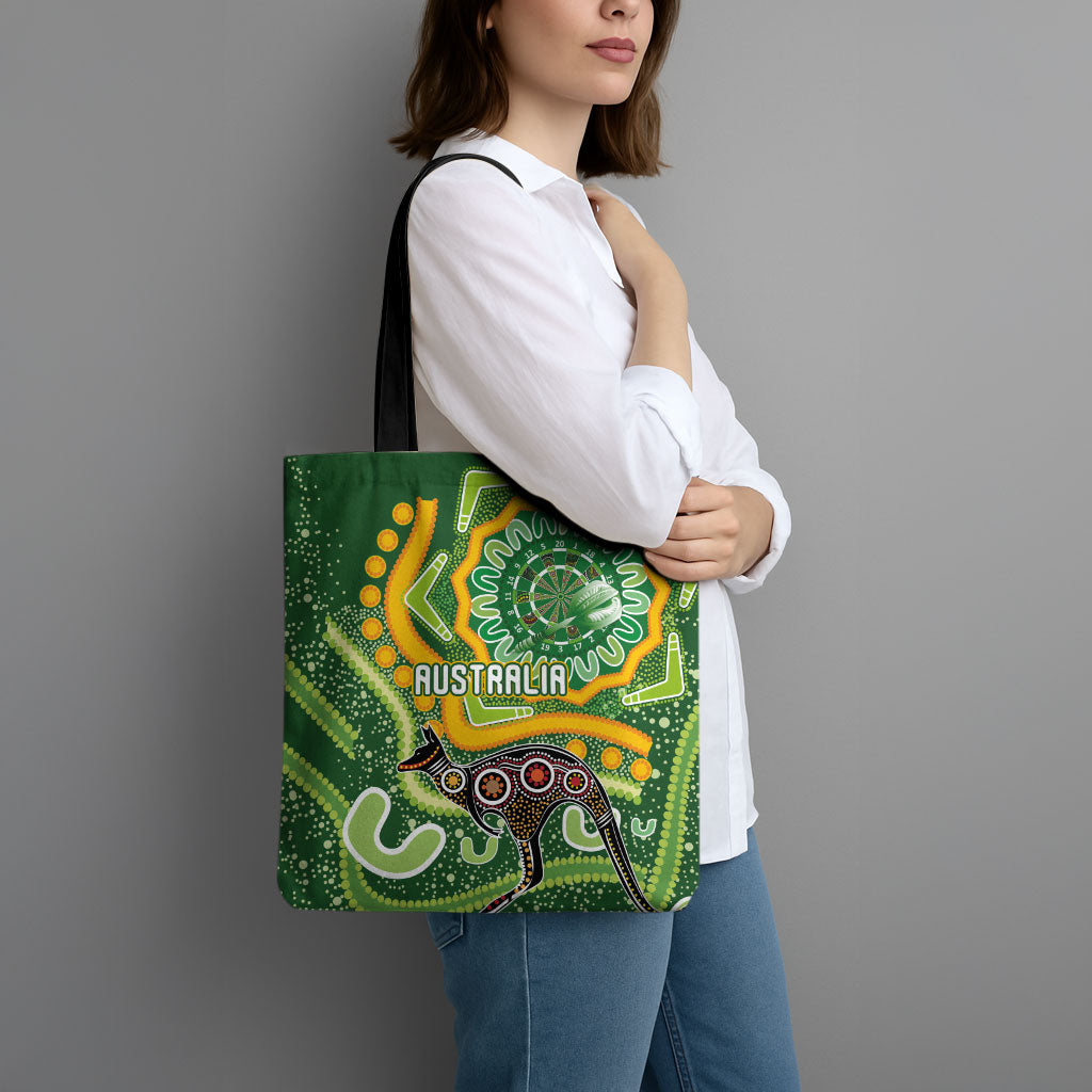 Australia Darts Tote Bag Aboriginal Dot Art Boomerang Indigenous Style Graphic