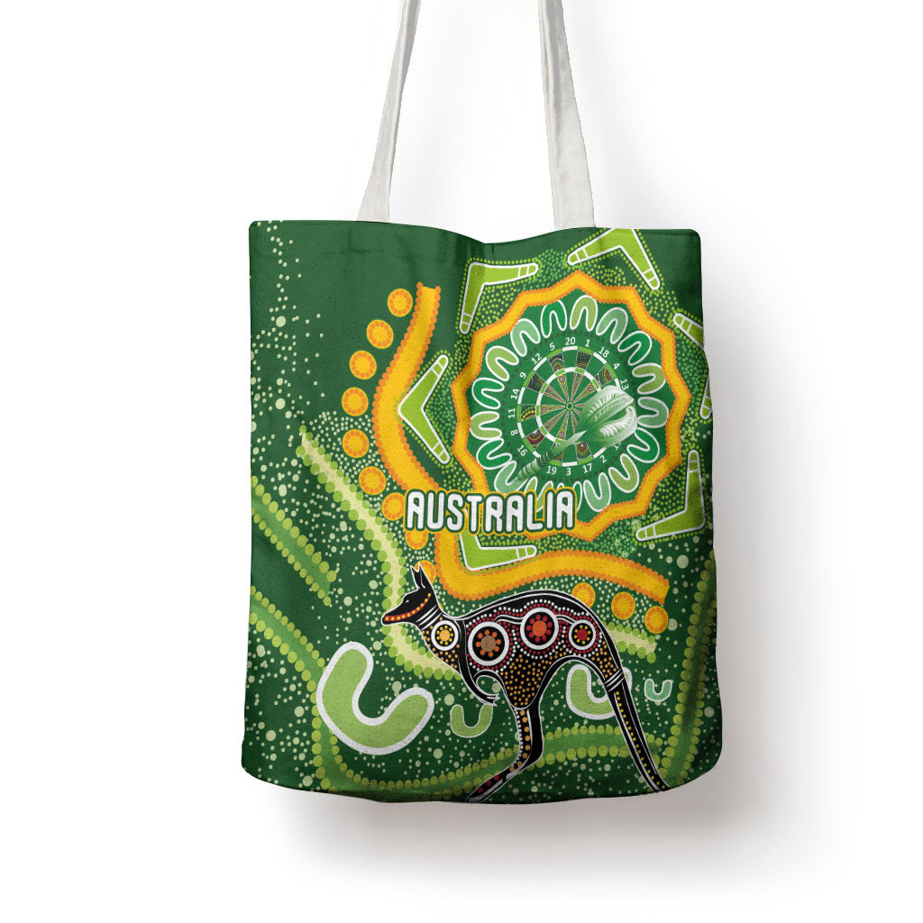 Australia Darts Tote Bag Aboriginal Dot Art Boomerang Indigenous Style Graphic