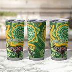 Australia Darts Personalised Tumbler Cup Aboriginal Dot Art Boomerang Indigenous Style Graphic