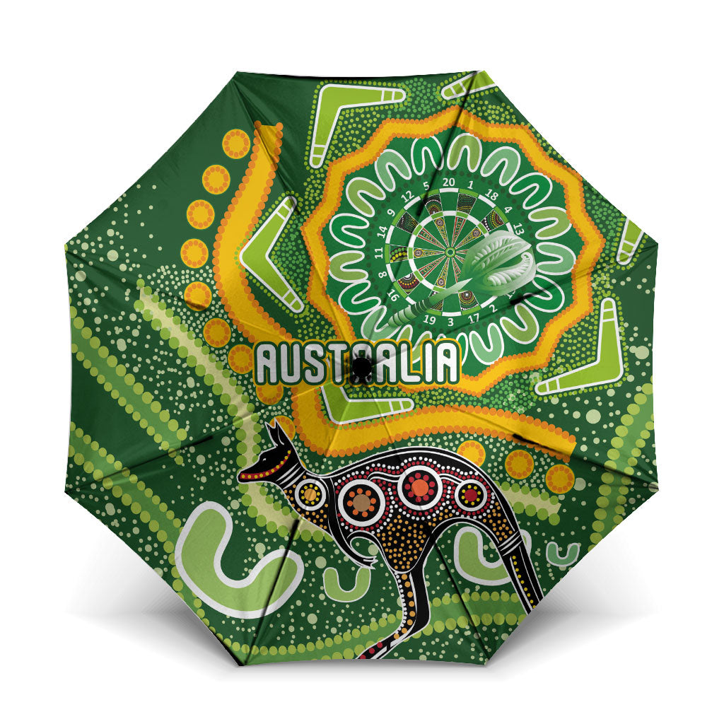 Australia Darts Umbrella Aboriginal Dot Art Boomerang Indigenous Style Graphic