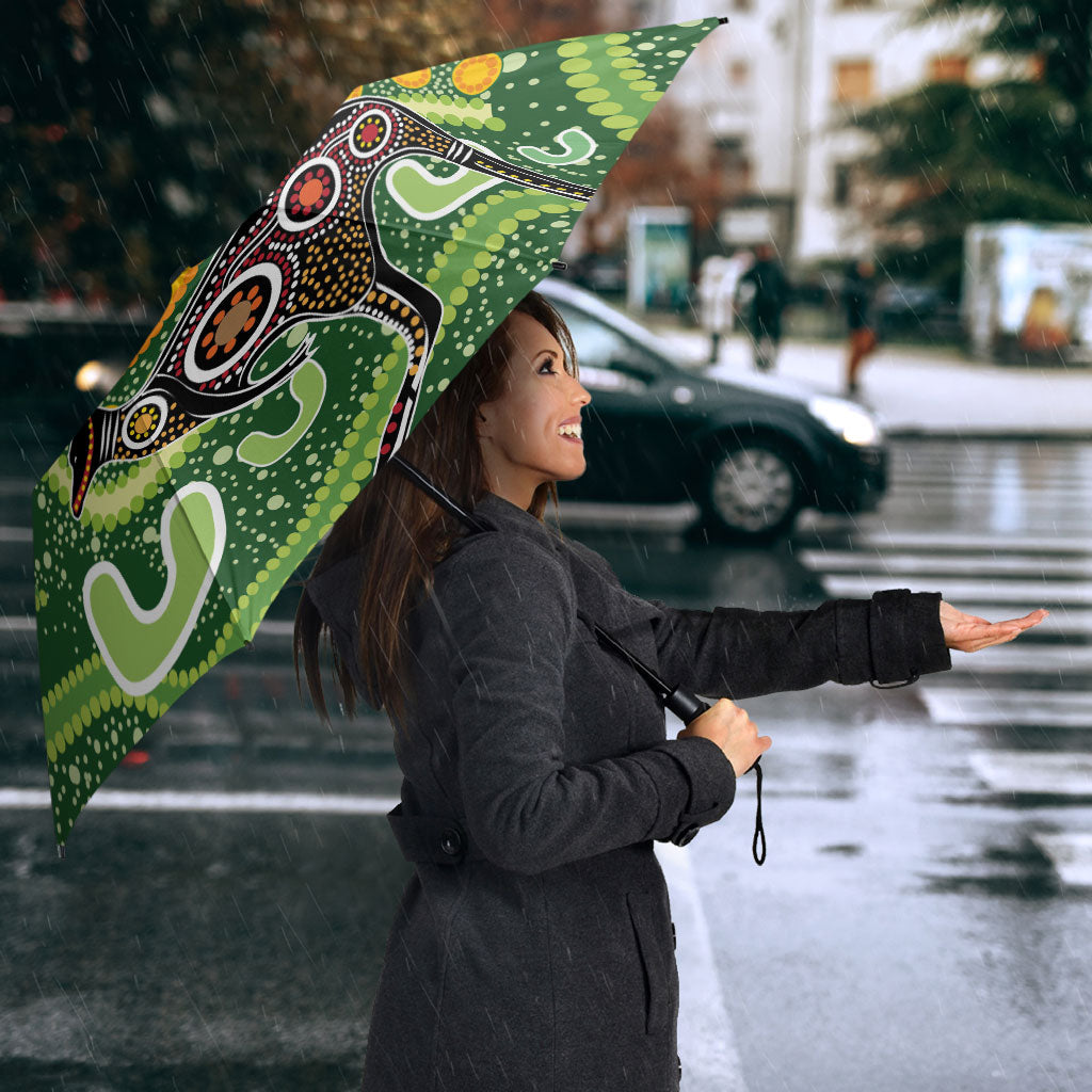 Australia Darts Umbrella Aboriginal Dot Art Boomerang Indigenous Style Graphic