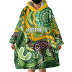 Australia Darts Personalised Wearable Blanket Hoodie Aboriginal Dot Art Boomerang Indigenous Style Graphic
