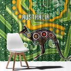 Australia Darts Window Curtain Aboriginal Dot Art Boomerang Indigenous Style Graphic