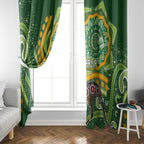 Australia Darts Window Curtain Aboriginal Dot Art Boomerang Indigenous Style Graphic