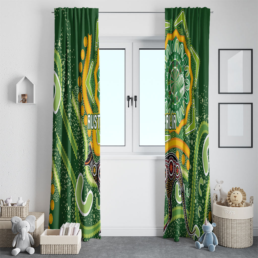 Australia Darts Window Curtain Aboriginal Dot Art Boomerang Indigenous Style Graphic