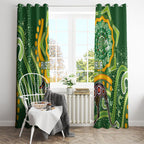 Australia Darts Window Curtain Aboriginal Dot Art Boomerang Indigenous Style Graphic