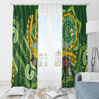 Australia Darts Window Curtain Aboriginal Dot Art Boomerang Indigenous Style Graphic