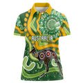 Australia Darts Personalised Women Polo Shirt Aboriginal Dot Art Boomerang Indigenous Style Graphic