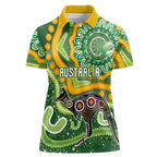 Australia Darts Personalised Women Polo Shirt Aboriginal Dot Art Boomerang Indigenous Style Graphic