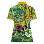 Australia Darts Personalised Women Polo Shirt Aboriginal Dot Art Boomerang Indigenous Style Graphic