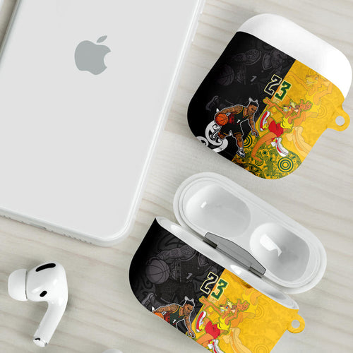 Aotearoa New Zealand And Australia Basketball Custom AirPods Case Maori Tribal Tattoo And Aboriginal Dot Art Heritage