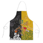 Aotearoa New Zealand And Australia Basketball Custom Apron Maori Tribal Tattoo And Aboriginal Dot Art Heritage