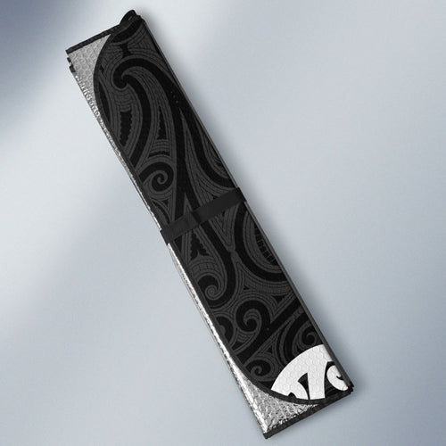 Aotearoa New Zealand And Australia Basketball Custom Auto Sun Shade Maori Tribal Tattoo And Aboriginal Dot Art Heritage