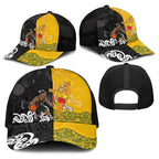 Aotearoa New Zealand And Australia Basketball Baseball Net Cap Maori Tribal Tattoo And Aboriginal Dot Art Heritage
