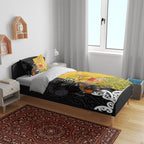 Aotearoa New Zealand And Australia Basketball Custom Bedding Set Maori Tribal Tattoo And Aboriginal Dot Art Heritage